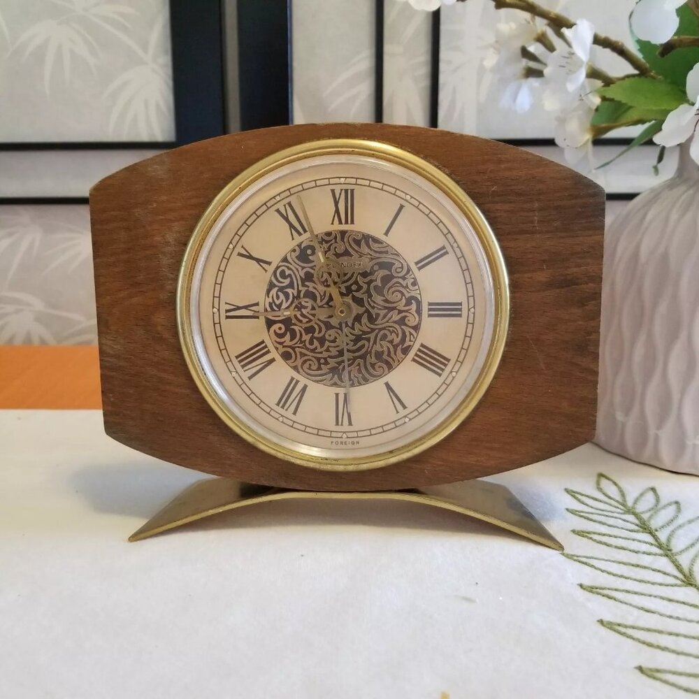 1930's German Splendex Mechanical Mantle/Desk Clock - EUC